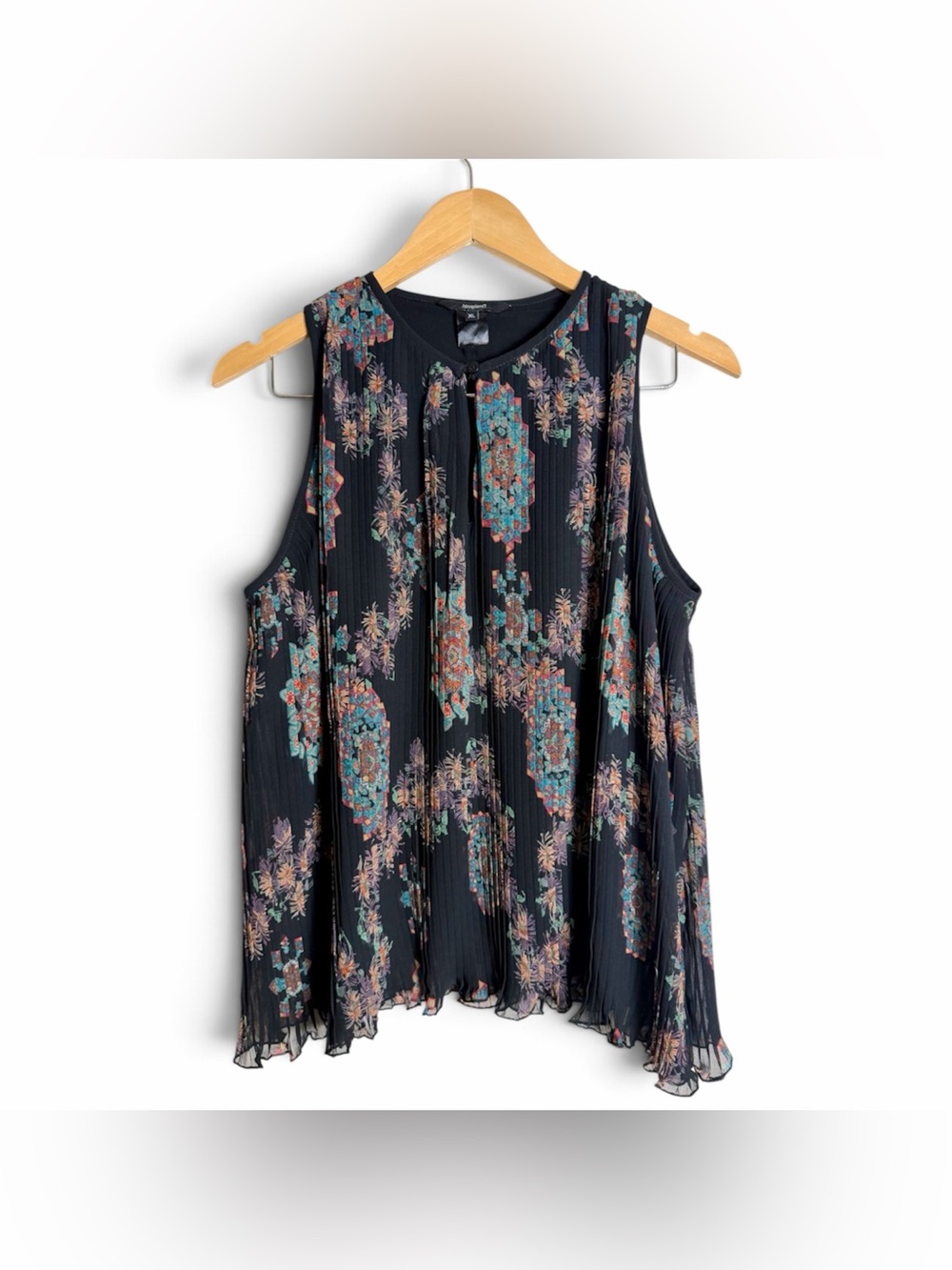 Desigual Pleated Keyhole Front Top size XL